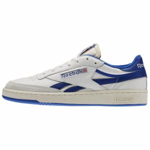 Reebok Revenge Plus Vintage Turnschuhe Herren - Weiß/Königsblau/Rot - DE 398-EDQ